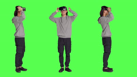 Junger-Mann-Nutzt-Virtual-Reality-Technologie
